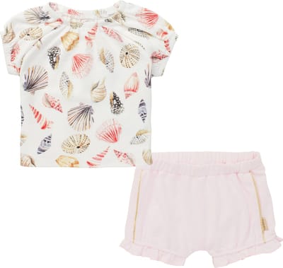 Noppies - Kledingset - 2delig - Ballonbroekje Metz roze - Shirt Madera Snow White - Maat 56