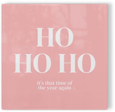 Tegeltje Kerst: it’s that time of the year again – roze – kerst tegeltje – tegeltje met tekst