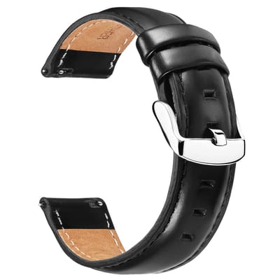 Dailygoods- Horlogebandje Zacht Leer - Vervangend Horlogebandje - Veiligheidssluiting Roestvrij Staal - 18mm/20mm/22mm - Inclusief Gereedschap - Comfortabel en Duurzaam