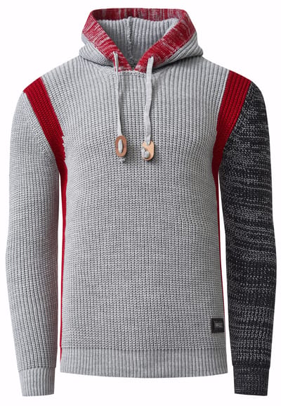 Contrasterende dikke hoodie
