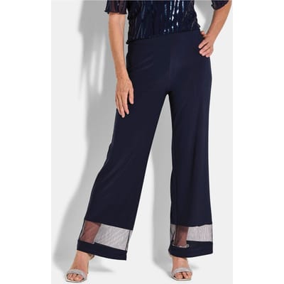 Broek VERA met meshinzetten - marine - Gr. 19 van Goldner Fashion