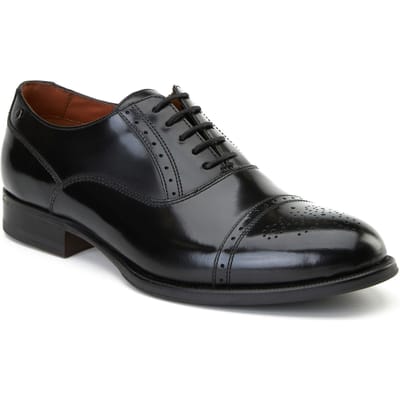 Base London Franklin Leren Zwarte Oxford Schoenen Voor Heren