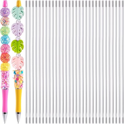Penverlengers - Blanco Staven - Kralenpennen Maken - Roestvrij Staal - 117 mm Lengte