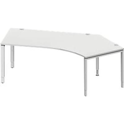 Schäfer Shop Genius hoekbureau MODENA FLEX 135°, aanbouw rechts, B 2165 mm, lichtgrijs