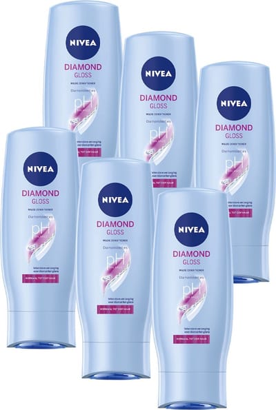 NIVEA Diamond Gloss Conditioner - 200ml - 6 stuks