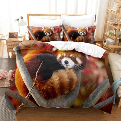 3D Kleine Panda Beddengoed Sets Dekbedovertrek Set Met Kussensloop Twin Volledig Queen King Beddengoed Beddengoed EU Double(200x200cm)