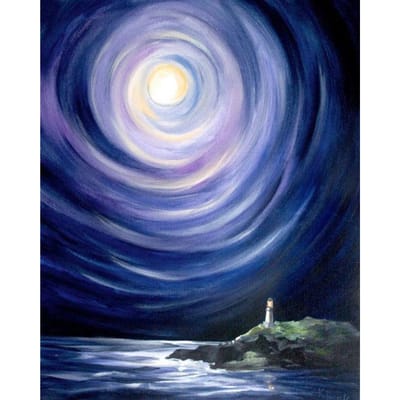 5D Diy Diamant Mozaïek Diamant Borduren Maanlicht Landschap Broderies Diamant Schilderij 20X30