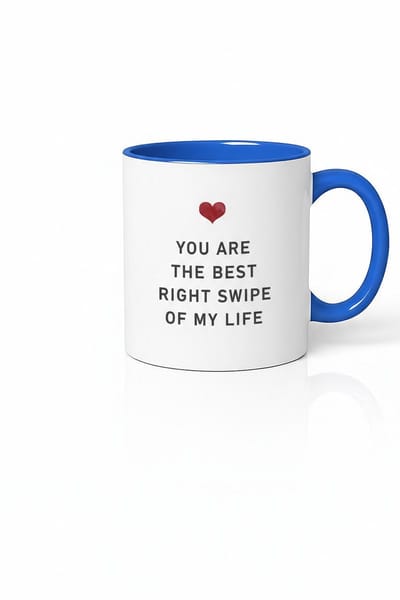 Mok 'You Are The Best Right Swipe Of My Life' - Romantisch Cadeau voor Valentijn & Liefde