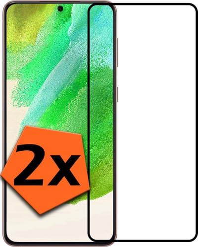 Screenprotector - 2 Stuks - Geschikt voor Samsung Galaxy S21 FE - Full Cover - Gehard Glas - Beschermglas - Tempered Glass - Screen Protector