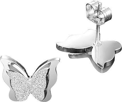 Montebello Oorbellen Butterfly Z - 316L Staal - Vlinder - 10x9mm