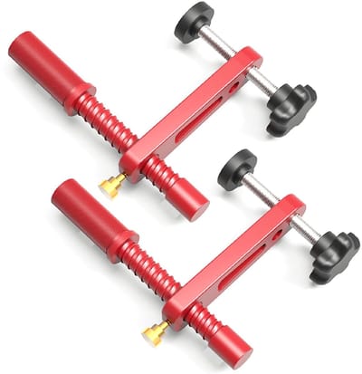 JHUBERS- Bankdog Set - Sterke Klemkracht - Aluminium Legering - 20mm Houtwerkbank Klem - Verstelbare Klemhoogte - Duurzaam en Betrouwbaar - Werkbankklem