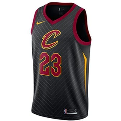 Nike NBA Swingman Dri-FIT Jersey Statement - LeBron James No. 23 Cavaliers Heren Top Zwart 877201-010 M black