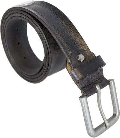Heren Riem Donkergrijs Italiaans Leer - 4 cm Brede Casual Leren Dames Riem Of Heren Riem - Maat 115 cm (Taillemaat tot 100 cm)