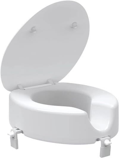 Verhoogde wc-bril met deksel 10cm voor veilige toiletgang