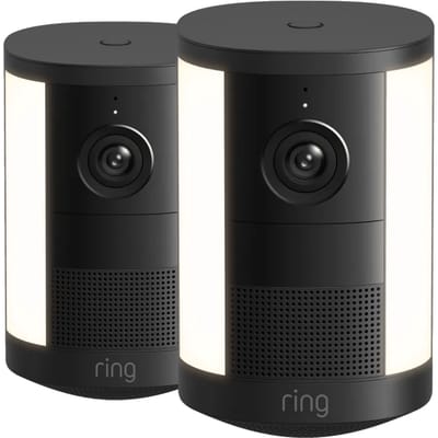 Ring Spotlight Camera 2e Generatie Batterij Zwart Duo Pack