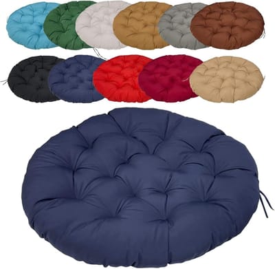 Tuinkussen Rond - Schommelstoel Kussen - Buiten Ontspannen - Extra Dikke Vulling - 170 cm - Marineblauw