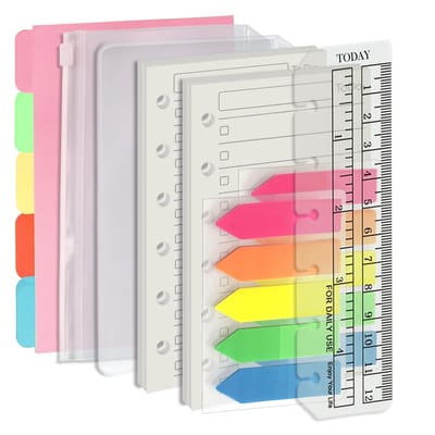 Dailygoods- Nietvulset 90 Vellen Papier - Planner-Inzetstukken - Scheidingsmiddelen - To-Do-Lijst - A7 Formaat - Hoge Kwaliteit Papier - Notitieboekinzet