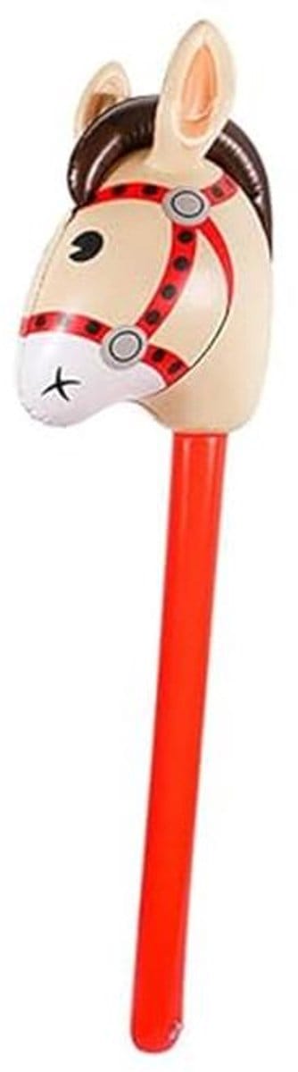 Opblaasbare Paard Stick 37 Inch voor Kinderen - Cowboy en Cowgirl Thema Feestdecoratie