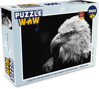 Puzzel Arend - Macro - Zwart - Legpuzzel - Puzzel 1000 stukjes volwassenen