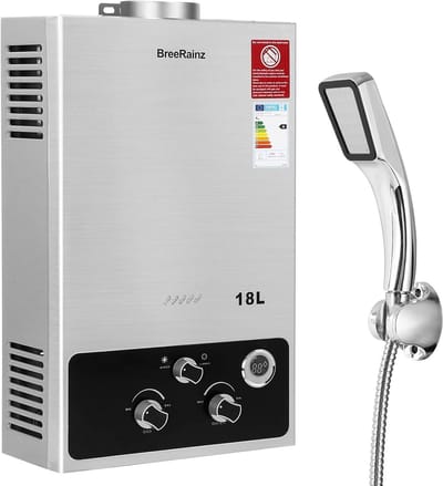 Gasloze Doorstroomboiler 18 LPM 36 KW LPG Propaan Geschikt voor Lage Waterdruk
