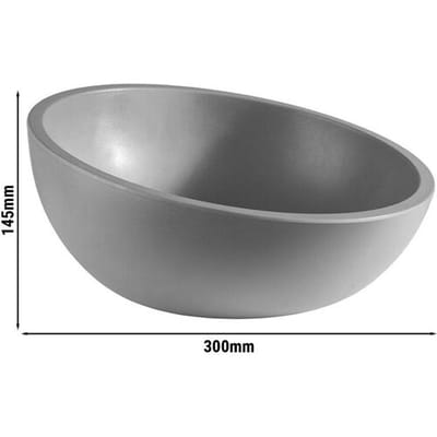 GGM Gastro (6 Stück) Schale - ELEMENT LOOK - Melamin - 2,3 Liter - Ø 300mm - Grau