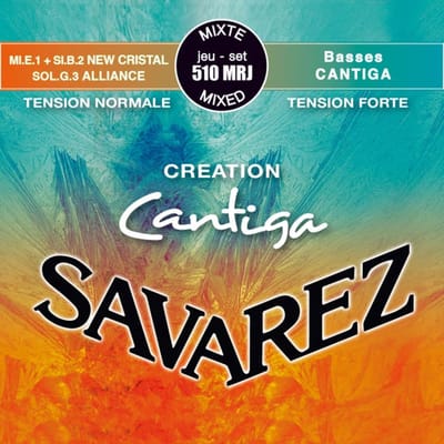 Savarez 510-MRJ snarenset voor klassieke gitaar, Alliance trebles, New Cristal trebles, Cantiga basses, mixed tension