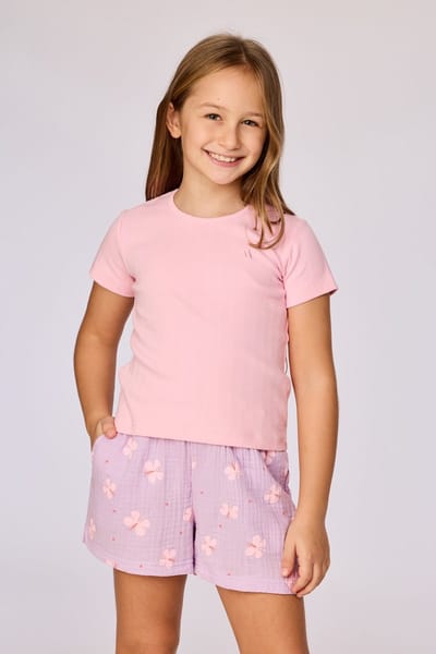 Woody - Roze/paarse Pyjama met vlinders in Tetra Katoen - M