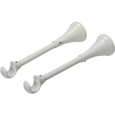 Decomode - Gordijnsteun - Metaal - Gebroken Wit - Dia. 20mm 11-22cm - 2 Stuks