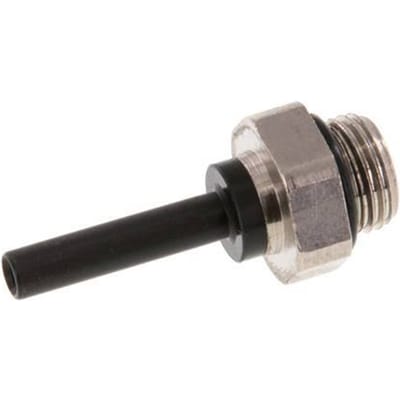 4mm x G1/8'' insteekfitting Messing/PA 66 buitendraad NBR [5 Stuks]