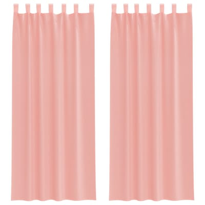 vidaXL - Gordijnen - voile - met - roedezakken - 2 - st - roze