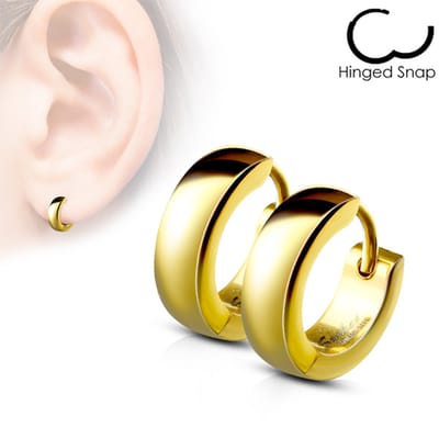 Oorbellen ring dome 0.8x8 - goud - LMPiercings