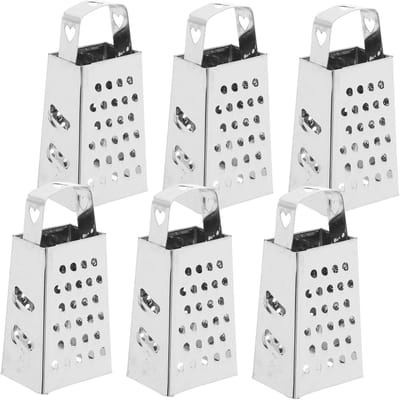 6 Stuks rasp Mini kaasschaaf Groenteschaaf Keuken gadget dunschiller multi -functioneel raast Keuken Slicer kaas versnipperaar wortel versnipperaar Roestvrij staal Silver