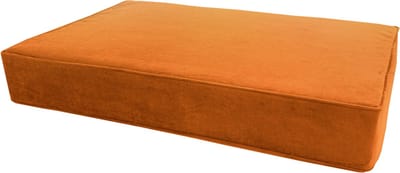 Madison Orthopedisch Hondenkussen – Tegen gewrichtspijn – Anti-sliplaag – Natuurlijk comfort – Waterafstotend – Foam matras – Wasbare hoes – Maat S – Velvet Oranje