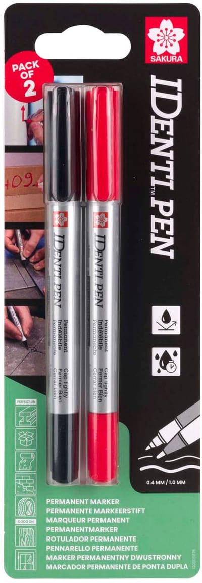 Sakura Identi-Pen Set, Zwart En Rood