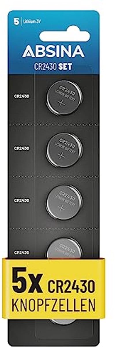 Knoopcel CR2430 - 5 stuks, 3V, lekvrij en lange houdbaarheid