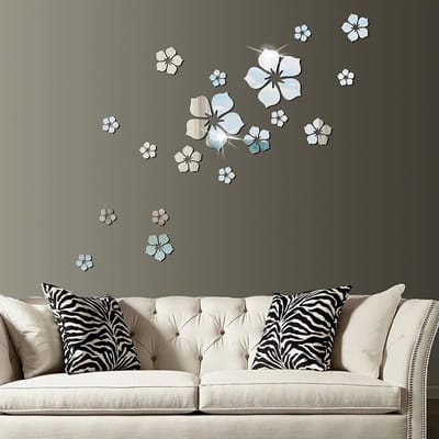 18 Stuks Spiegel Wandstickers, DIY Wanddecoratie, Acryl Zelfklevende Spiegels voor Slaapkamer, Badkamer en Woonkamer Achtergronddecoratie