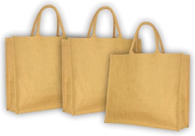 Jute Tas - 3 Stuks - Shopper - 40 x 15 x 35 - Strandartikelen beach bags / shoppers