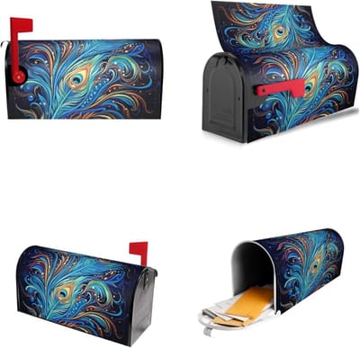 Brievenbus Cover - Brievenbushoes Magnetisch - Buiten Decoratie - Waterdicht Oxford Doek - 21x18 inch - Zwart