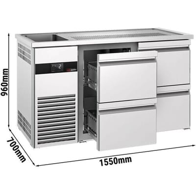 GGM Gastro Biertheke PREMIUM - 1550x700mm - 4 Schubladen