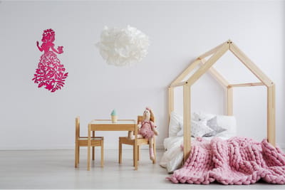 Prinses - kinderkamer decoratie meisjes - Wanddecoratie prinses - Decoratie kinderen - Muurdecoratie meisjeskamer - Wanddecoratie meisjeskamer