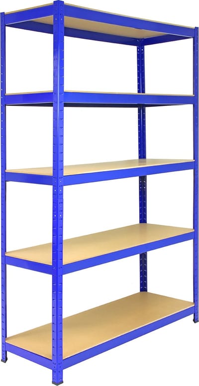 T-rax stellingkast - blauw - 120x45x180 cm - 5 verstelbare planken