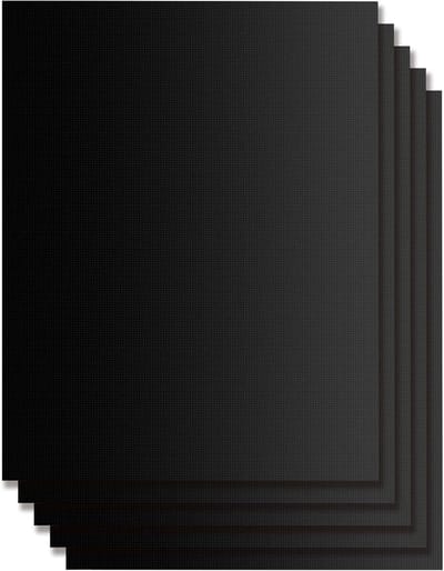 Grillmat voor gasgrill, 5 stuks, 40 x 33 cm, grillplaat, herbruikbaar, bakpapier, anti-aanbaklaag, PFOA-vrij, voor gasgrill, houtskool, oven, Weber Grill