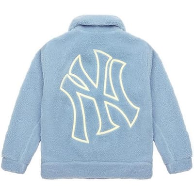 MLB New York Yankees Lamswol Logo Jas Unisex Jas Lichtblauw 3AJPF0216-50BLL S white