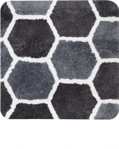 Dutch House Bidetmat Rennes - Bidetmat 60x60cm - Grijs - Antislip - Badmatten - Anti Slip Douchemat - Badkamer Mat - Snel Absorberend - Snel Drogende Badmat - Bidetmat - WC mat - Toiletmat voor hangend toilet
