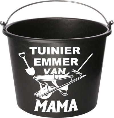 Emmer tekst - spreuk - tuinier emmer van mama - verjaardag geschenk- inhoud 12 liter