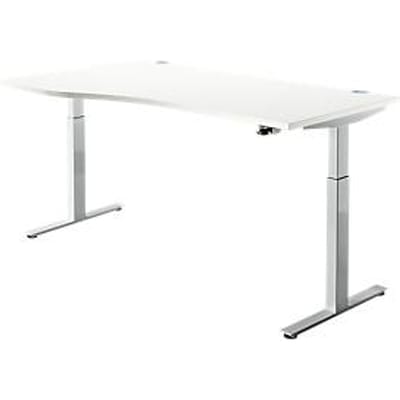 Zit-/stawerkplek, aanbouw links, B 1800 mm, wit