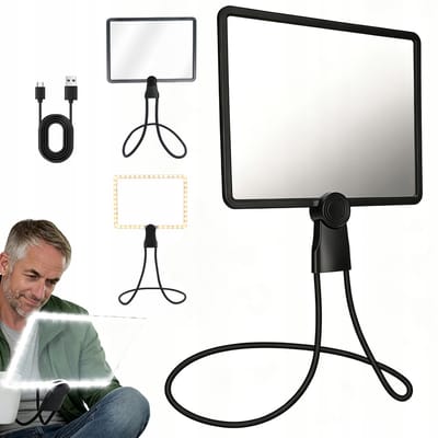 Oplaadbare LED Leesloep - Vergrootglas met LED Verlichting - 2x - Warm/Koud Licht - 3 Modi Tafel/Nek/Hand - 1000mAh - Voor Volwassenen en Ouderen