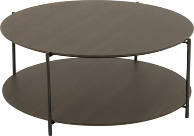 J-Line salontafel Rond - hout/metaal - donkerbruin - small