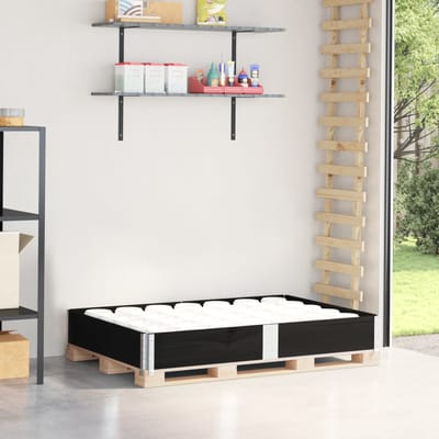 vidaXL Palletopzetrand 150x100 cm massief grenenhout zwart