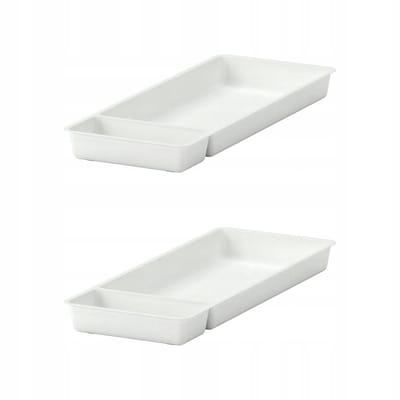 2x Merkloze Lade Organizer - Wit 20x50 cm